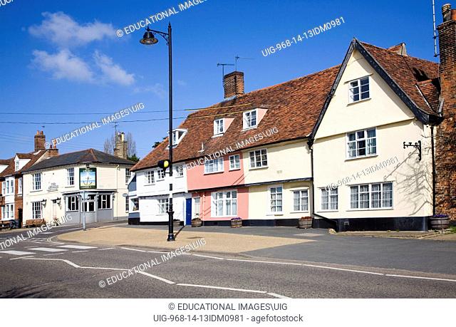 Historic buildings on Quayside, Woodbridge, Suffolk, England