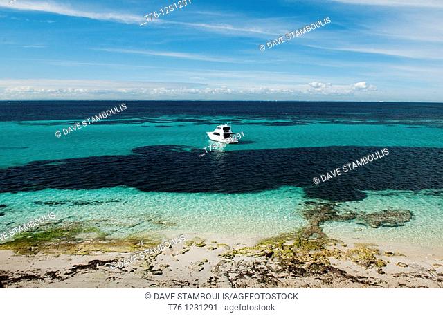 beautiful water and coastline of Rottnest Island, Western Australia