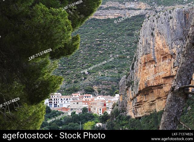 The village of Chulilla - climbing area in Spain, Valencia province