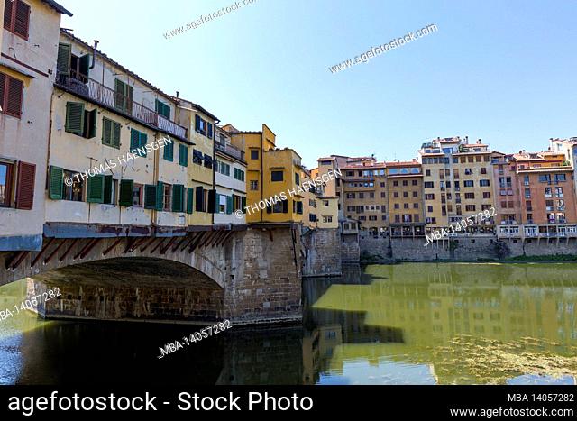 bridge of ponte vecchio on the river arno - florence, italy
