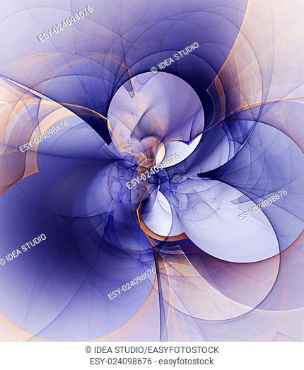 Computer rendered abstract fractal illustration background for creative design