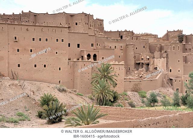 Rammed earth architecture in the old town or Medina, Ouarzazate, Morocco, Africa