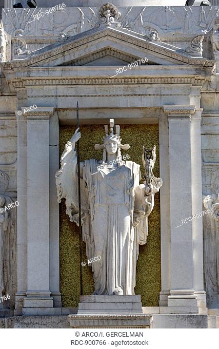 Statue on Monumento a Vittorio Emanuele II in Piazza Venizia, Rome, Italy