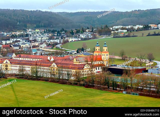 View of Monastery Rebdorf from Willibaldsburg hill, Germany