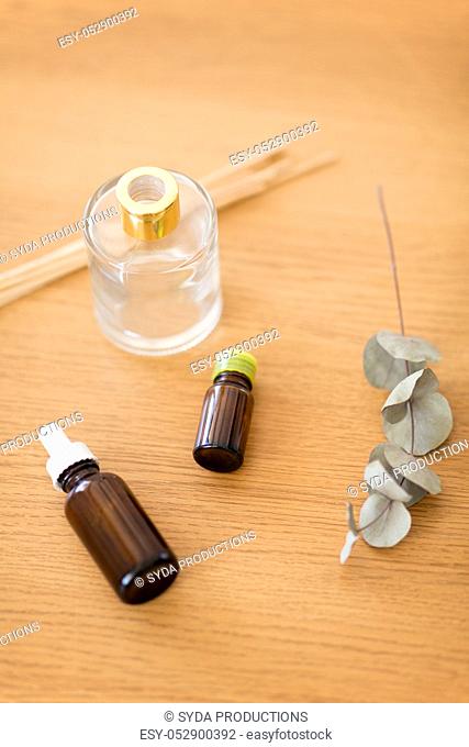 aroma reed diffuser, essential oil and eucalyptus
