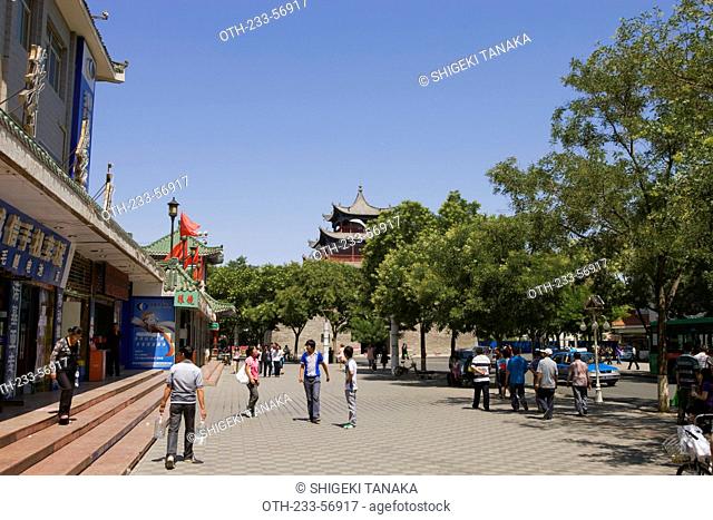 Streetscape, City of Dunhuang, Gansu Province, China