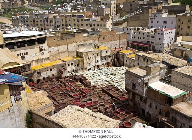 Traditional tanneries, Fez, Morocco