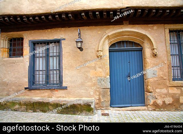 House in medieval city of Carcassone. France