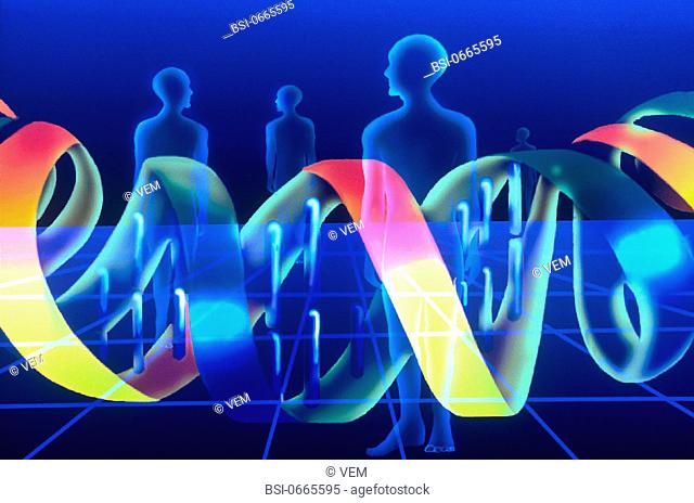 DNA deoxyribonucleic acid is the main element which makes up chromosomes. It contains information on heredity. DNA has a double-helix-like structure