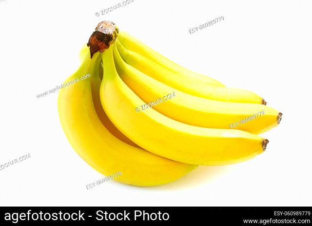 Bunch Of Bananas Isolated On White