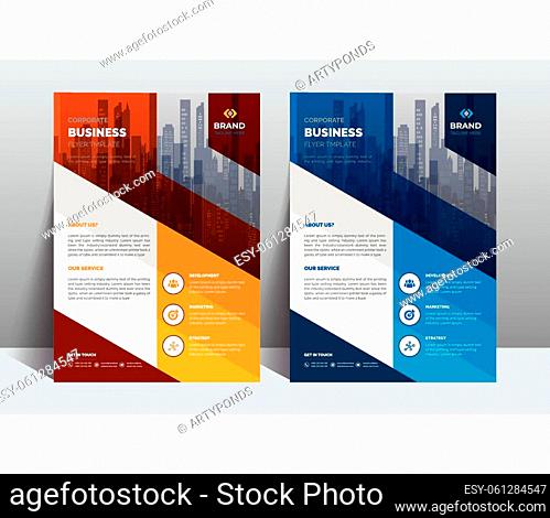 Corporate Business Flyer Design Template Concept adept to Multipurpose Project