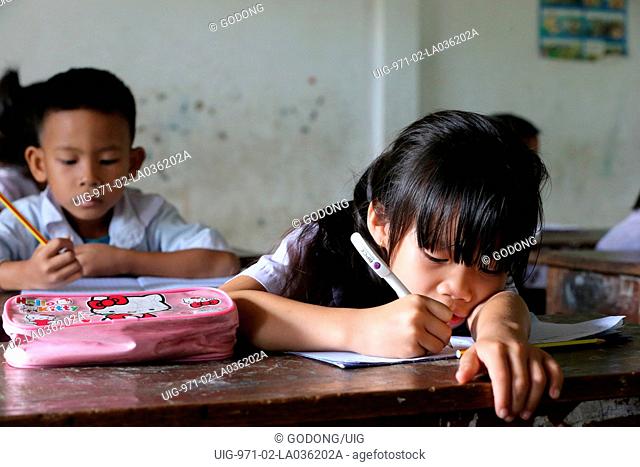 Schoolchildren in classroom
