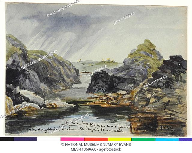 The Long Hole, Ireland's Eye / where Mrs Kirwin was found Murdered (1853). Moore, James 1819 - 1883