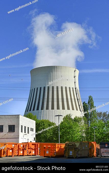Cooling tower, Reuter West power station, Siemensstadt, Spandau, Berlin, Germany, Europe