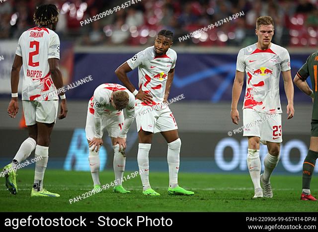 06 September 2022, Saxony, Leipzig: Soccer: Champions League, RB Leipzig - Shakhtyor Donetsk, group stage, group F, matchday 1 at Red Bull Arena