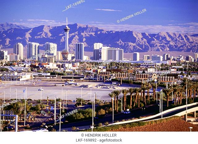 Skyline of Las Vegas at day, Nevada, USA, America
