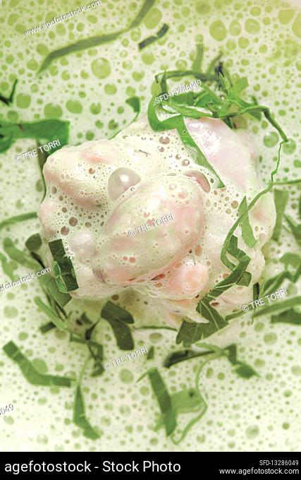 Frog's legs velouté with watercress
