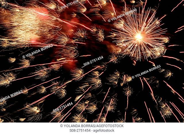 Fireworks, Festa Major (Annual festival), Castellar del Vallès, Catalonia, Spain