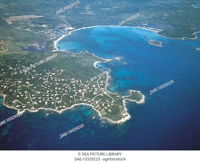 Aerial view of the Gulf of Porto Vecchio - Corsica, France