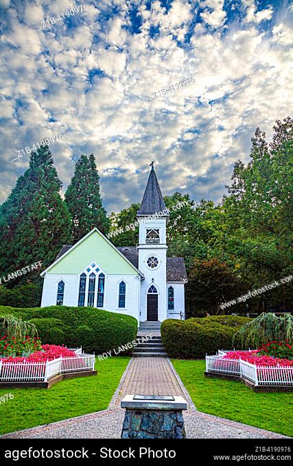 Minoru Chapel in Minoru Lakes Park Richmond British Columbia Canada