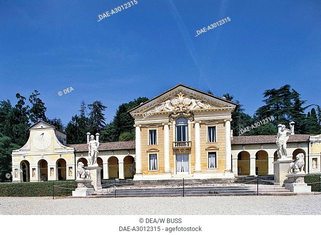 Italy - Veneto Region - Maser. Treviso province, Palladian Villas (UNESCO World Heritage List, 1994, 1996) - Villa Barbaro, designer architect Andrea Palladio