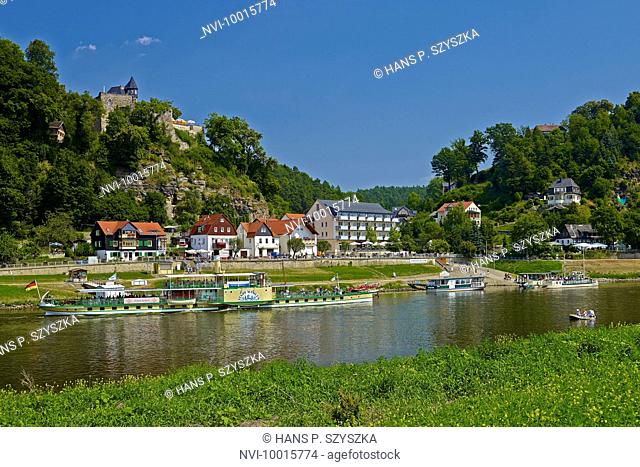 Rathen at Elbe River, Saxon Switzerland, Saxony, Germany