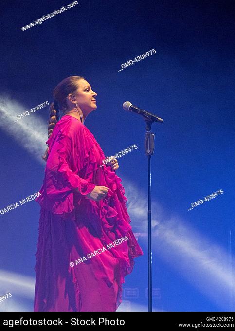 Fotografia Niña Pastori ganadora latin Grammy 2023 Festival Milleni