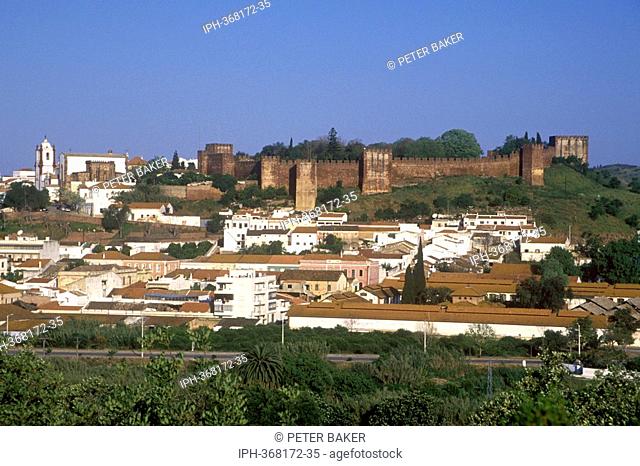 View of the town and castle of Silves, the former capital of the Algarve