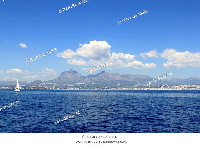Alicante province white coast sailboat sailing