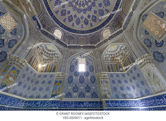 Shirin Beka Oka Mausoleum Interior, The Shah-i-Zinda Mausoleum Complex, Samarkand, Uzbekistan