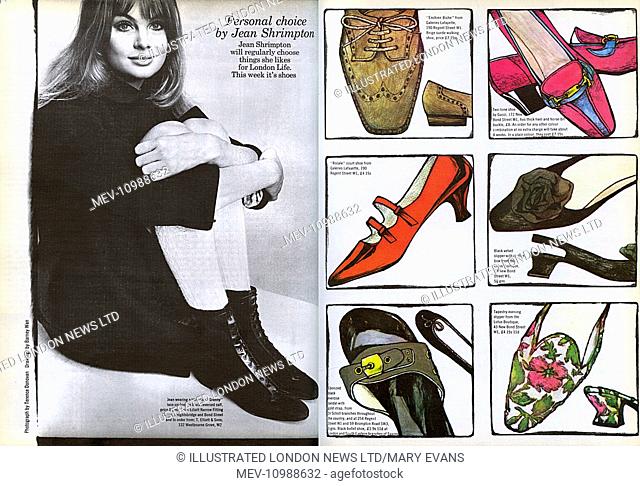 Spread from the short-lived but impossibly cool magazine, London Life, with a column by sixties supermodel Jean Shrimpton who regularly wrote about the clothes...
