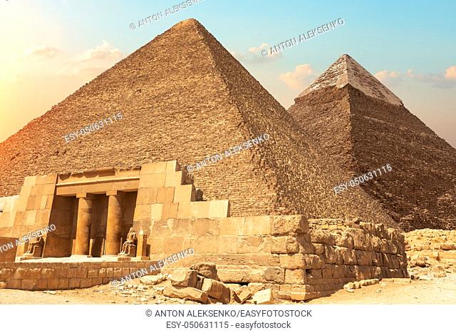 Mastaba of Seshemnefer IV and the Pyramids of Giza, Egypt