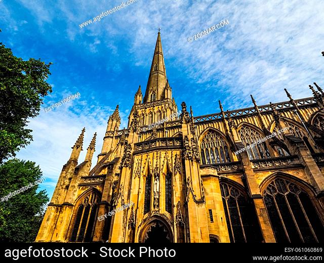 HDR St Mary Redcliffe Anglican parish church in Bristol, UK