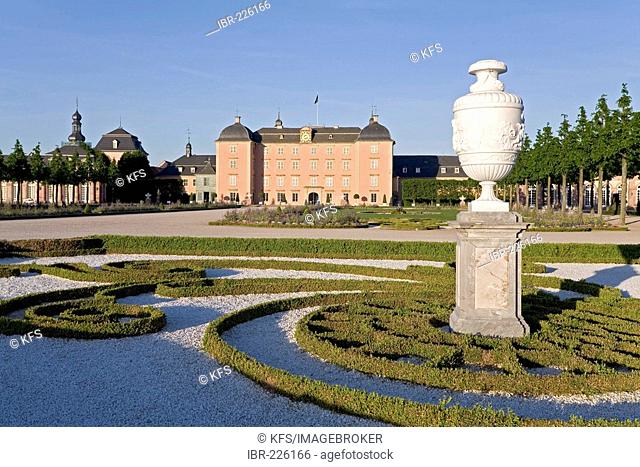 Castle Schwetzingen, view from the baroque garden grounds, Baden-Wuerttemberg, Germany