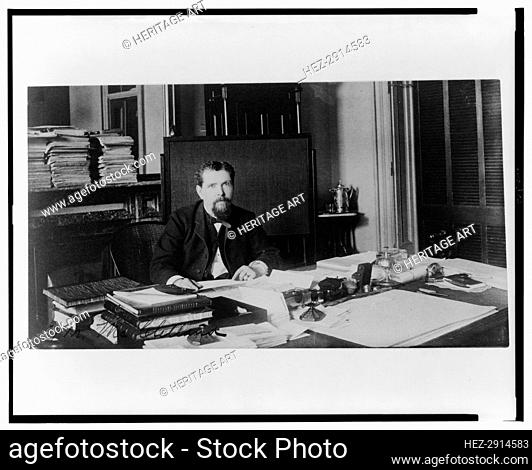 Mr. McClelland(?), Treasury Department employee, half-length portrait, seat.. between 1884 and 1930 Creator: Frances Benjamin Johnston