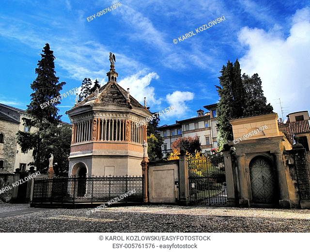Baptisery in Bergamo, italian city in a province of Lombardy
