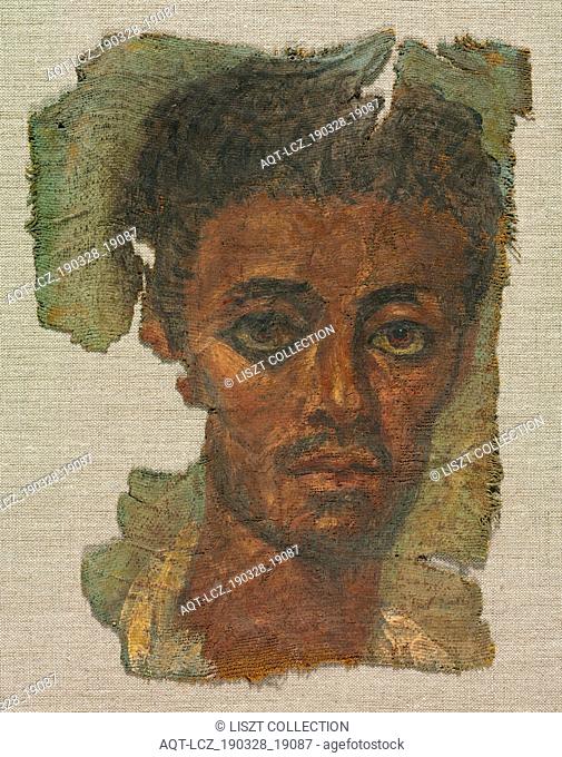 Funerary Portrait of a Man, c. 138-192. Egypt, Roman Empire, Antonine, early 2nd century AD. Encaustic on linen; overall: 24