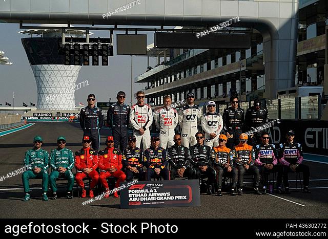November 26th, 2023, Yas Marina Circuit, Abu Dhabi, Formula 1 Etihad Airways Abu Dhabi Grand Prix 2023, in the picture final photo of the drivers of the 2023...