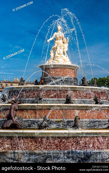 Latona Fountain in Herrenchiemsee built on Herreninsel in Bavaria, similar to Versailles Palace