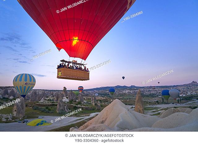 Hot air balloons, Goreme, Cappadocia, Turkey