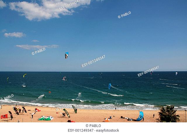 summer beach kitesurf contest