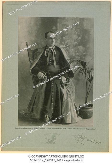 His Excellency Mgr. Merry H. Del Val Margue. Full figure standing. [Photo] C. Full-length seated portrait of Rafael Merry Del Val, 1897