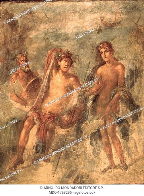 Decoration of the House of the Golden Bracelet, 1st Century, painting on wall. Italy, Campania, Pompei, House of the Golden Bracelet