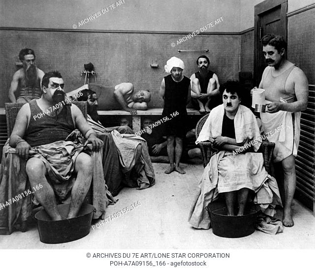 The Cure  Année : 1917  Director : Charles Chaplin  Eric Campbell, Charles Chaplin, John Rand. It is forbidden to reproduce the photograph out of context of the...