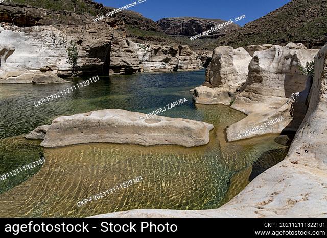 Beautiful place for swimming in canyon of Socotra island, Yemen, October 20, 2021. (CTK Photo/Ondrej Zaruba)