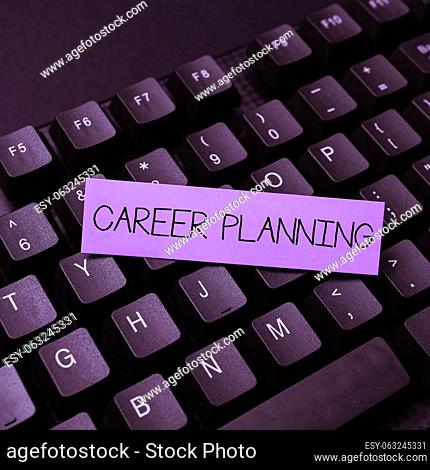 Conceptual caption Career Planning, Concept meaning A list of goals and the actions you can take to achieve them