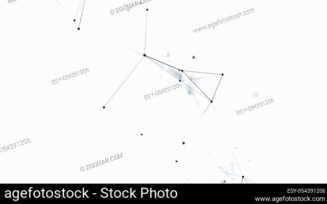 3d illustration of futuristic network on white background