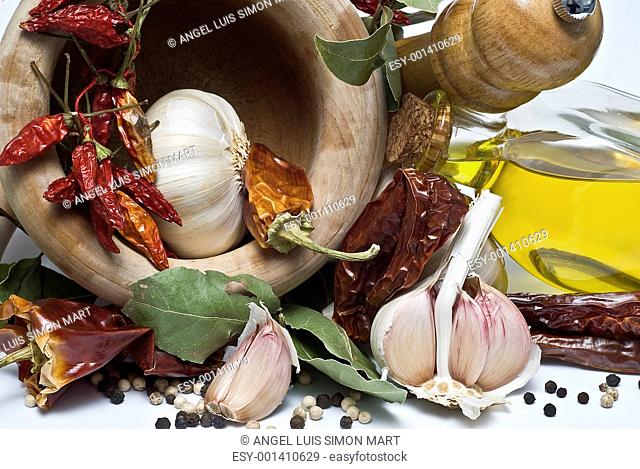 Mediterranean spices and olive oil