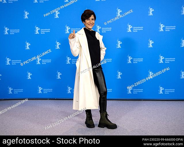 20 February 2023, Berlin: Montserrat Maranon, actress, arrives for the photocall of the film ""Totem"" at the Grand Hyatt