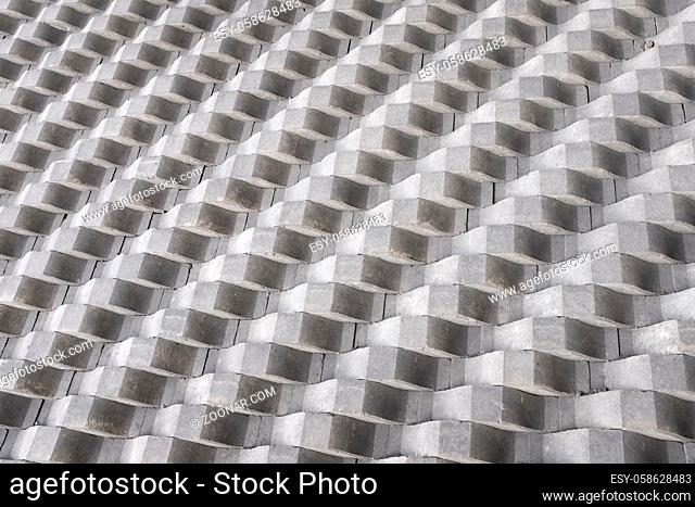 Abstract Architecture Background Of Brutalist Diagonal Concrete Shapes